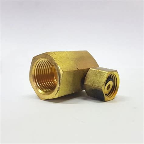 90° Degree 38lh Female To Pol Female Gas Bottle Adapter