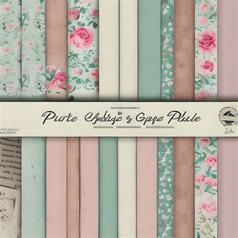 Shabby Chic Flowers Digital Paper Pack Creative Fabrica