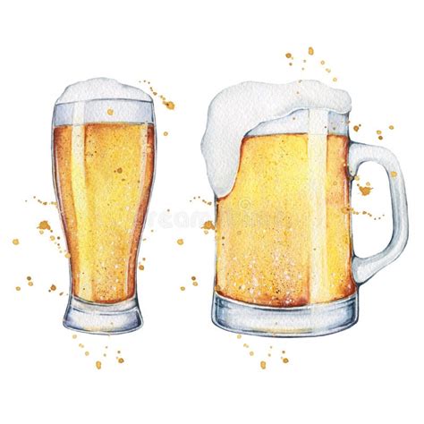 Vidro E Pinta De Cerveja Da Aquarela Teste Padr O Sem Emenda Ilustra O