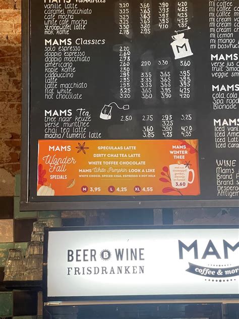 Menu At Mams Coffee And More Arnhem