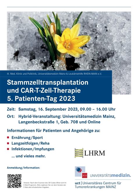 Patiententag Stammzelltransplantation U Car T Zell Therapie