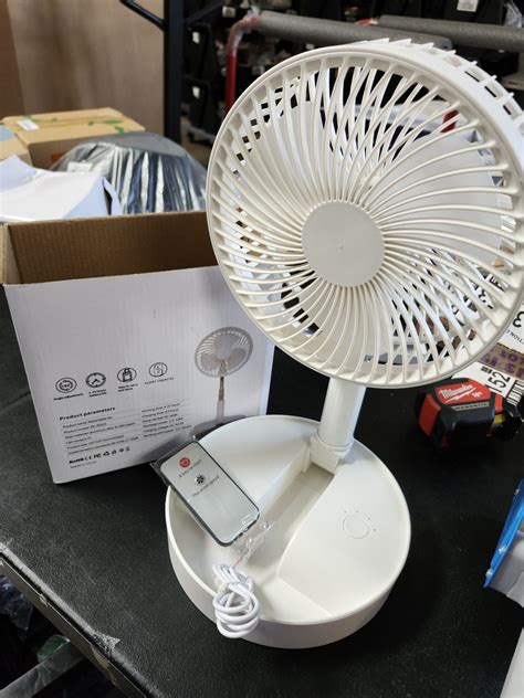 Portable Desk Fan,Foldable Fan Pedestal Stand Floor Fan with Remote ...