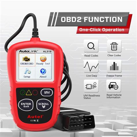 Autel AutoLink AL319 OBD2 Scanner Automotive Engine Fault Code Reader