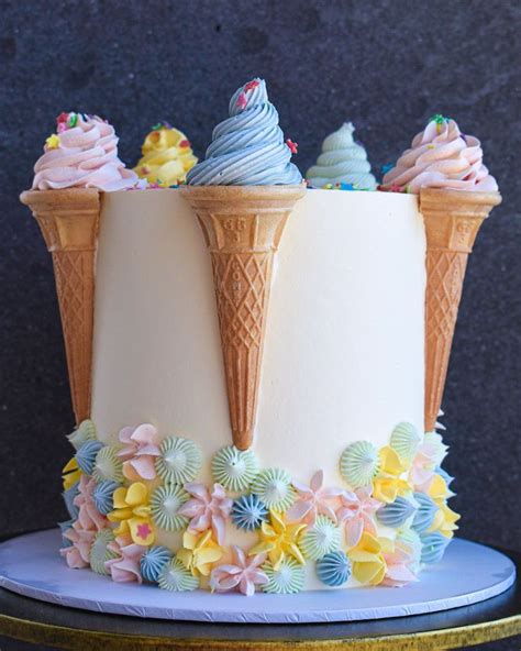 Ice Cream Sundae Cake Ice Cream Cake Cake Buttercream Cake