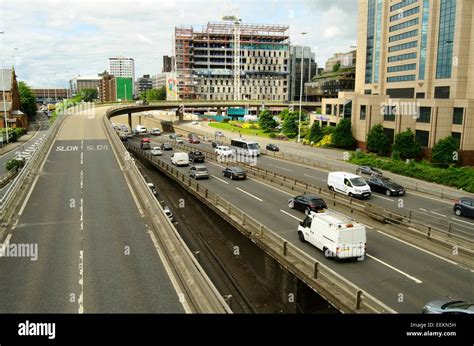 M8 Motorway At The Approach To The Kingston Bridge Below Charing Cross