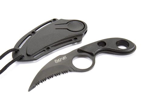 Fury Tactical Neck Knife Serrated Karambit 139 Kr