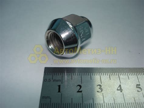 Гайка колесная М12*1,5 (27, ключ 19, конус, закрытая, хром.)(уп. 5 шт ...