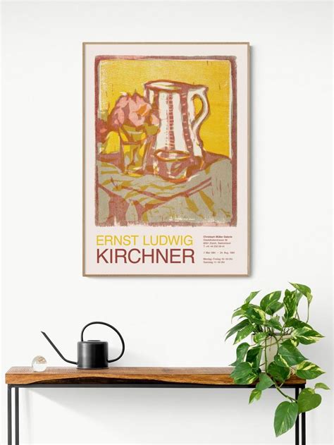 Ernst Ludwig Kirchner Exhibition Poster Still Life With Pitcher And