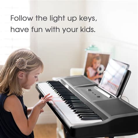 The ONE Smart Piano Keyboard With Lighted Keys, Electronic Piano 61 Keys, Electronic MIDI ...