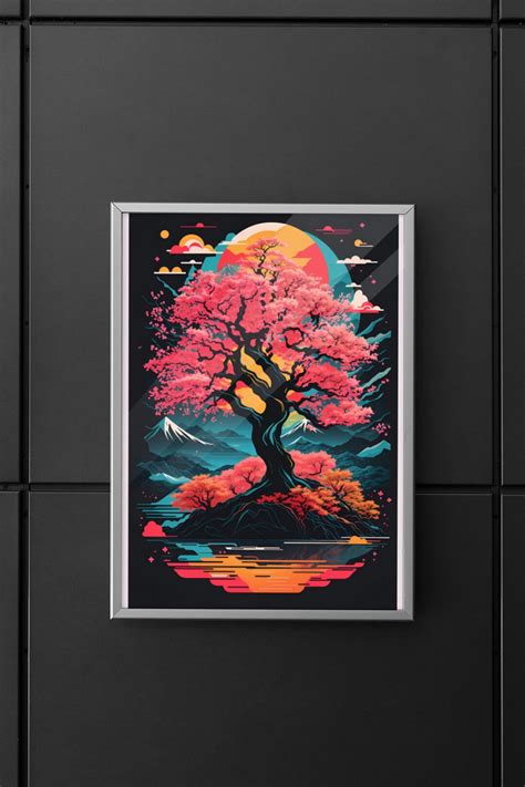 Cherry Blossom Tree Art, Sakura Tree, Cherry Blossoms, Wall Art - Etsy