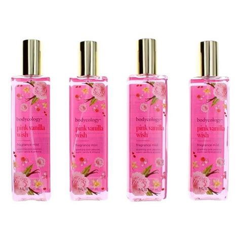 Bodycology 8 Oz Pink Vanilla Wish Mist Fragrance For Women Pack Of 4