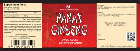 Panax Ginseng - 90 Capsules - Full Strength Extract - NZ made