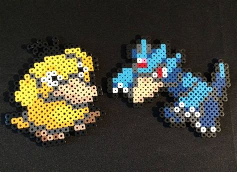 Pokemon Perler Fuse Bead Craft Pixel Art Set Psyduck Golduck Hama