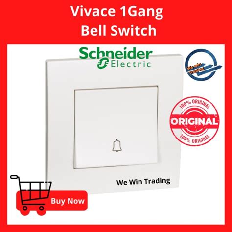 Schneider Vivace 10a 250v 1 Gang Door Bell Switch White Color Spring Return Kb31bpb Suis