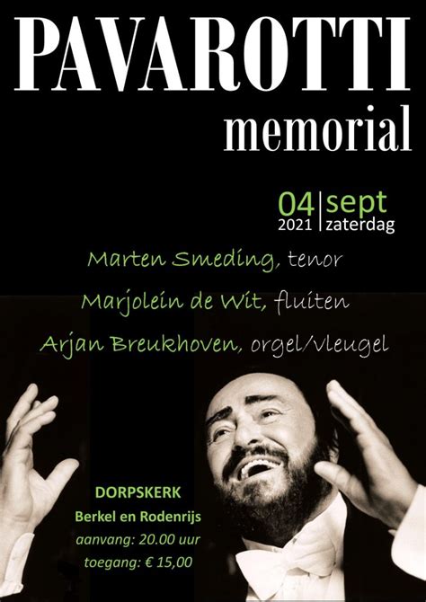 Pavarotti Memorial Te Berkel En Rodenrijs Refomuziek