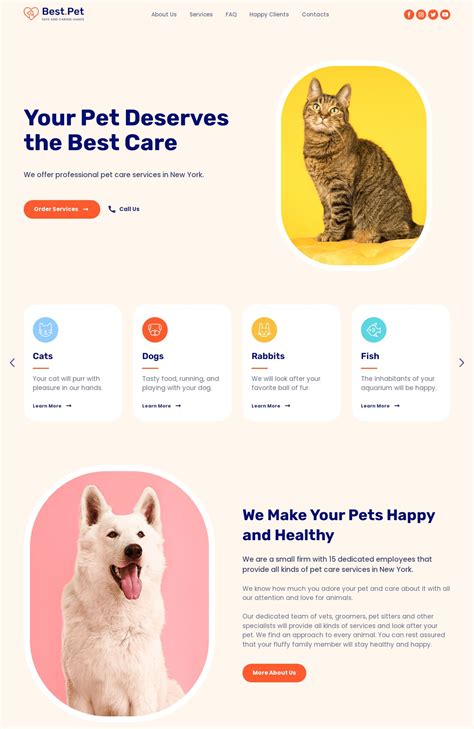 Pet Sitter Website Design - Free Template by Weblium