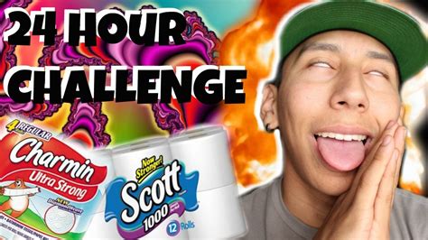 24 Hour Walmart Challenge Toilet Paper Fort Overnight Youtube