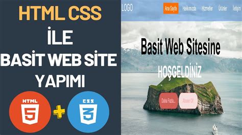 Basit Web Site Yapımı Html Css Basit Web Site Yapımı YouTube