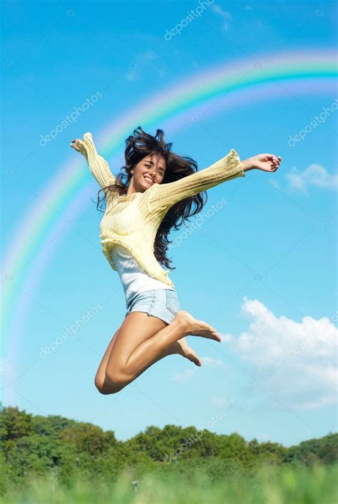 Girl jump in the park — Stock Photo © svitlana10 #1498572