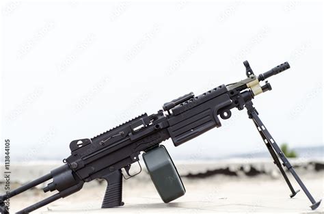 M249 Minimi Light Machine Gun Airsoft Stock Photo Adobe Stock