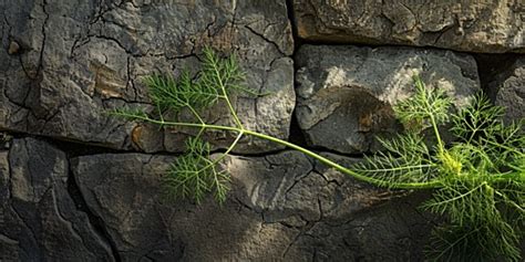 Fundo Detalhe Das Folhas De Erva Doce Foeniculum Vulgare é Uma Planta