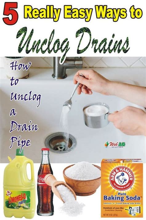 5 Really Easy Ways To Unclog Drains Unclog Drain Kitchen Sink