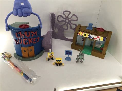 Fisher Price Imaginext Nickelodeon Sponge Bob Chum Bucket Bikini Bottom Lot