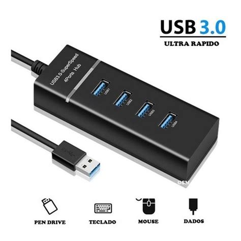 Hub Usb Portas Entradas Pinos Extensor Shopee Brasil