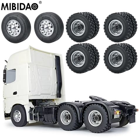 MIBIDAO N Arka Tamiya Tekerlek Jantlar Lastik Lastikler Tamiya 1 14 RC