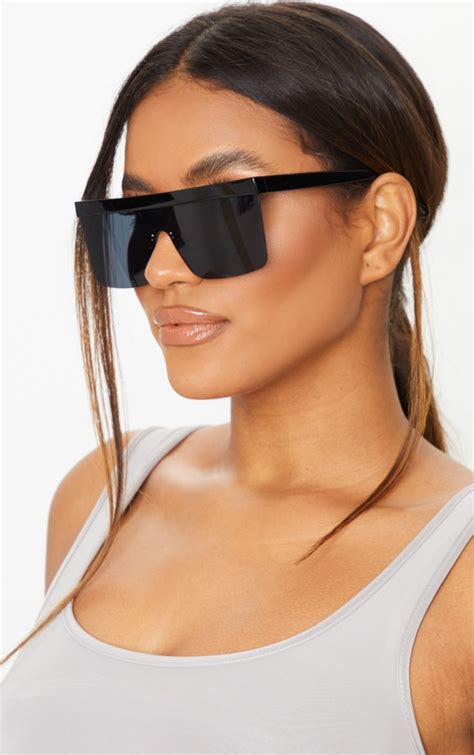 Black Chunky Frameless Sunglasses Prettylittlething Il