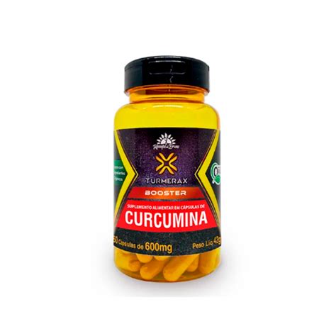 Cápsulas Booster de Curcumina Pimenta Preta Orgânica 600mg 60un