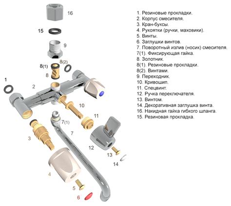Сборка смесителя для кухни схема 84 фото