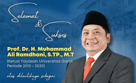 Selamat Dan Sukses Atas Dilantiknya Prof Dr H Muhammad Ali Ramdhani