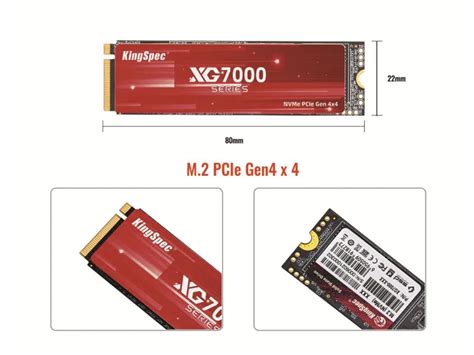 KingSpec XG 7000 2TB M 2 2280 PCIe 4 0x4 NVME 1 4 Speed Up To 7400MB S