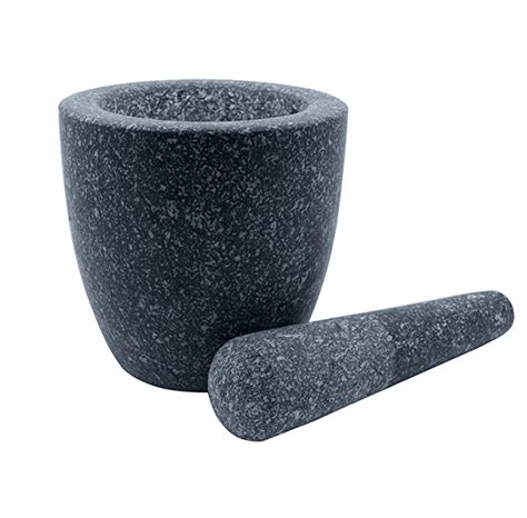 Wholesale Natural Grey Granite Mortar Pestle Stone Factory And