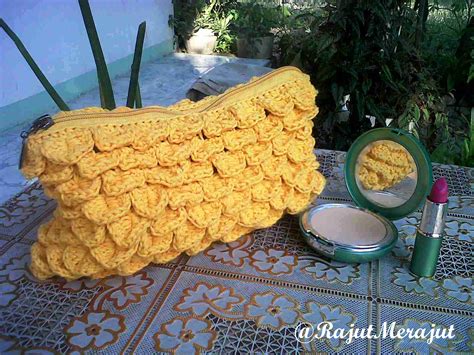 Rajut Merajut By Norika Ayu Dewi Crochet Clutch With Crocodile Stitch