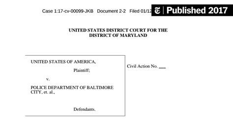 Baltimores Consent Decree The New York Times