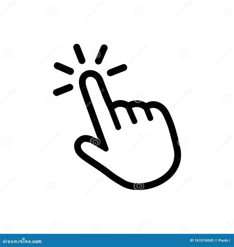 Hand Pointer Click Icon Cursor Button Finger Click Mouse Touch Symbol