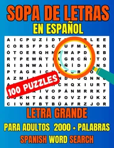 Sopa De Letras En Espanol Letra Grande Para Adultos Meses Sin