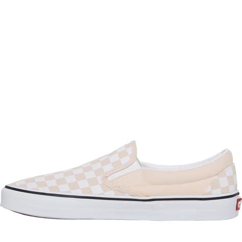 Buy Vans Classic Slip On Color Theory Checkerboard Trainers Peach Dust