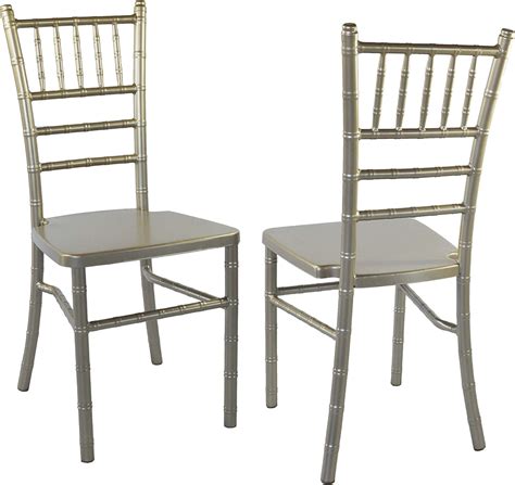 Economical Chiavari Chair Steel 2 Champagne Chairs