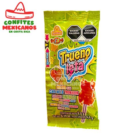 Chupa Truenoleta Sabor Fresa Confites Mexicanos En Costa Rica