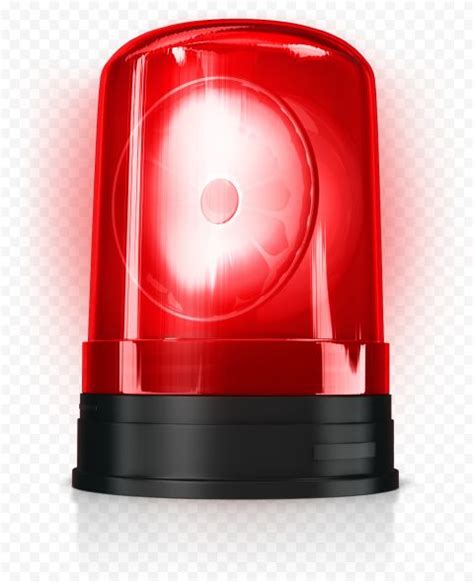 HD Red Beacon Light Siren Emergency Police PNG