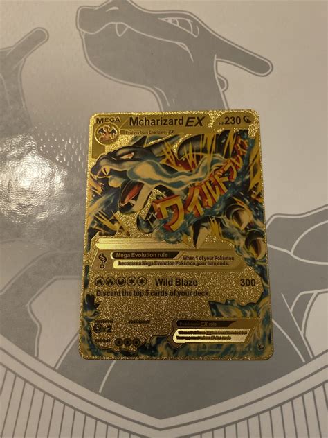 Mavin Mcharizard Ex Pokemon Gold Foil Card Fan Art Mint Game New Wild