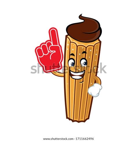 Vector Mascot Cartoon Illustration Churro Wearing Stock Vector Royalty