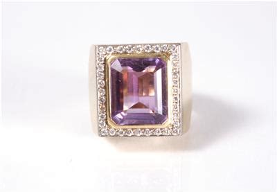 Brillant Amethystring ca 0 45 ct Schmuck Kunst und Antiquitäten 10