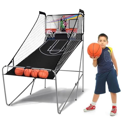 DREAMADE Jeu De Basketball Arcade Electrique Avec 2 Paniers LED Score