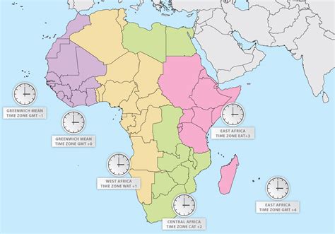 Africa Time Zones 122868 Vector Art At Vecteezy