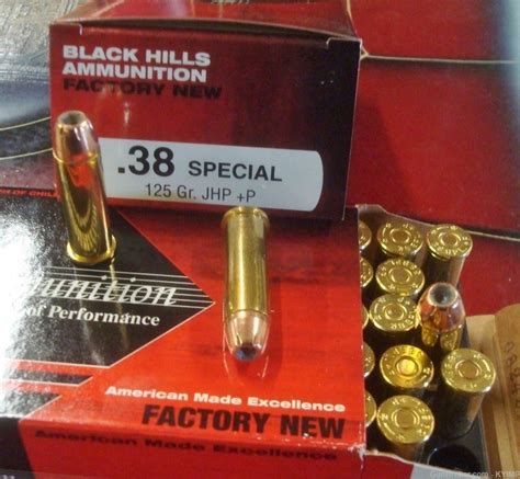 100 BLACK HILLS 38 Special 125 Grain JHP P NEW Jacketed Hollow Point