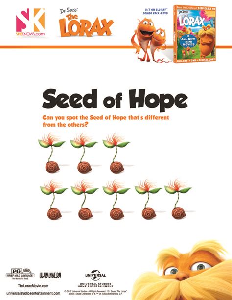 The Lorax Seed Of Hope Free Printable Coloring Pages